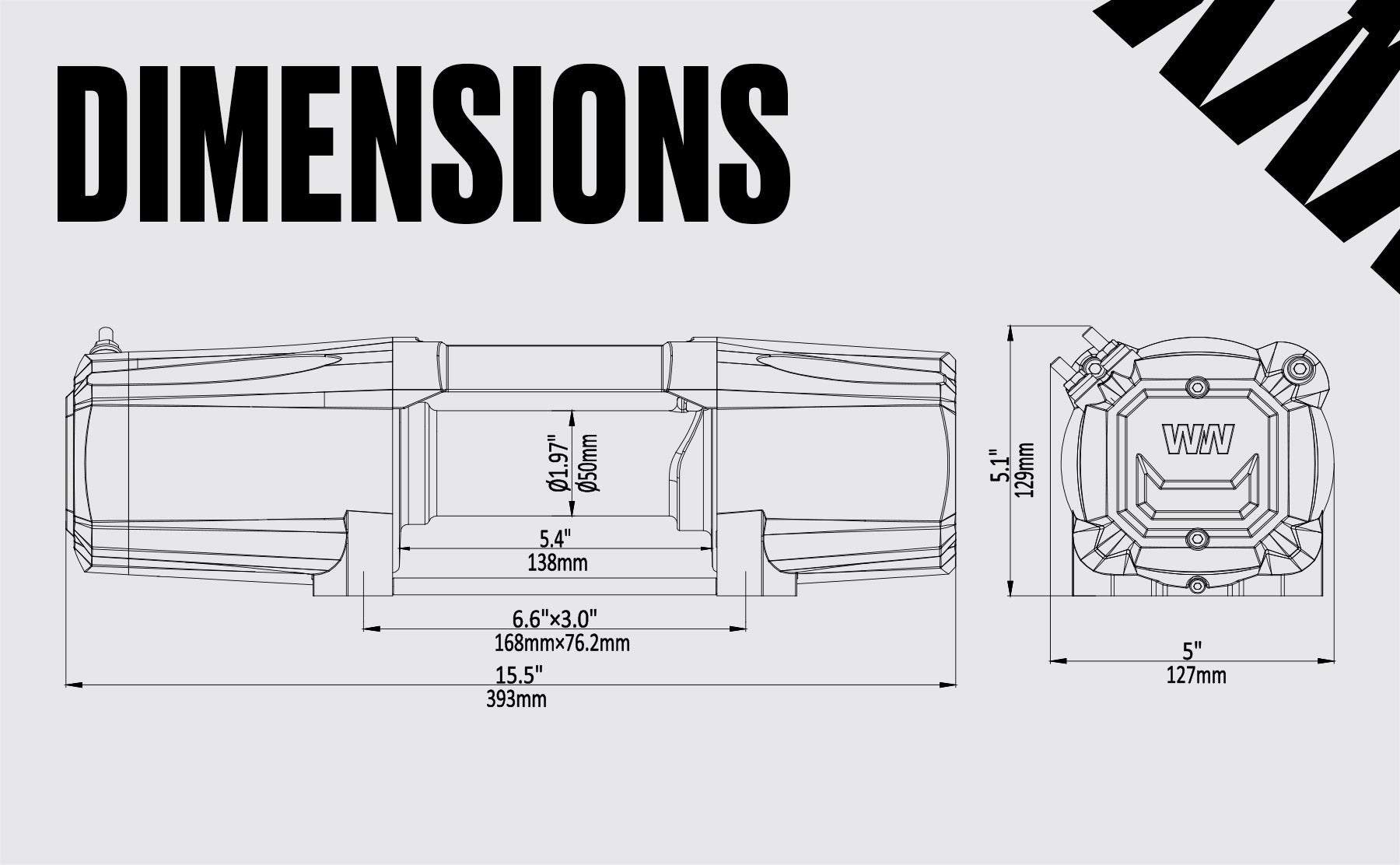 Titan 6,000lb 12v Electric Winch - Synthetic Rope