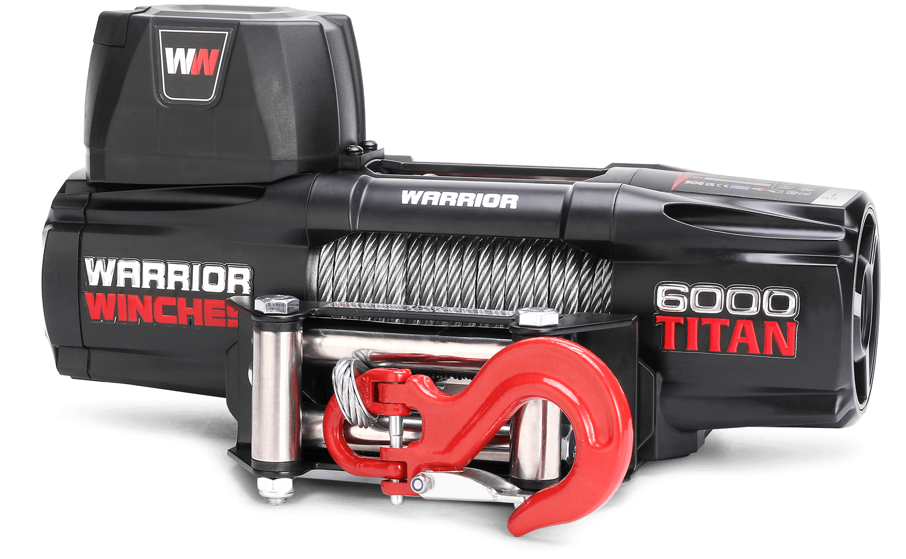 Titan 6,000lb 12v Electric Winch - Steel Rope
