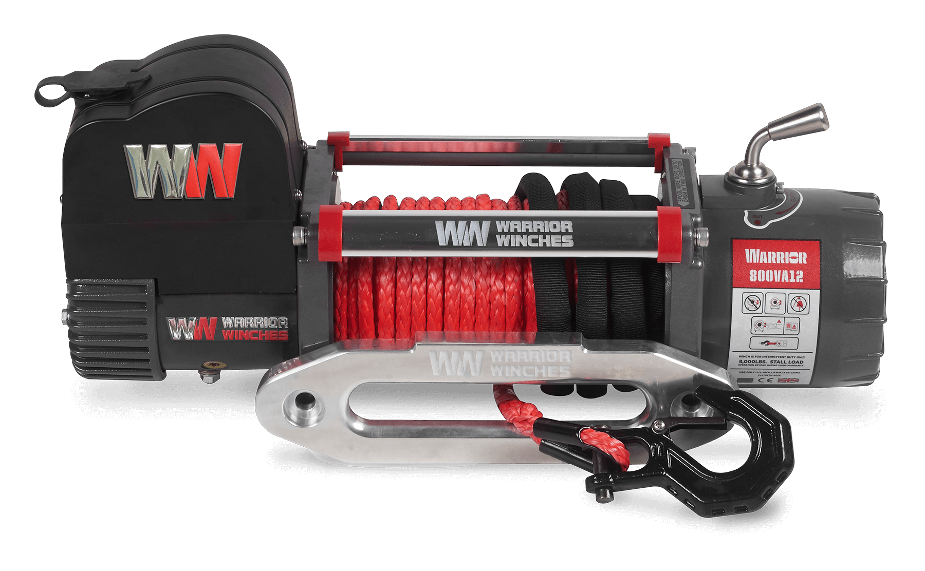 Samurai 8,000 LB 12V Electric Winch - Synthetic Rope | Powerful
