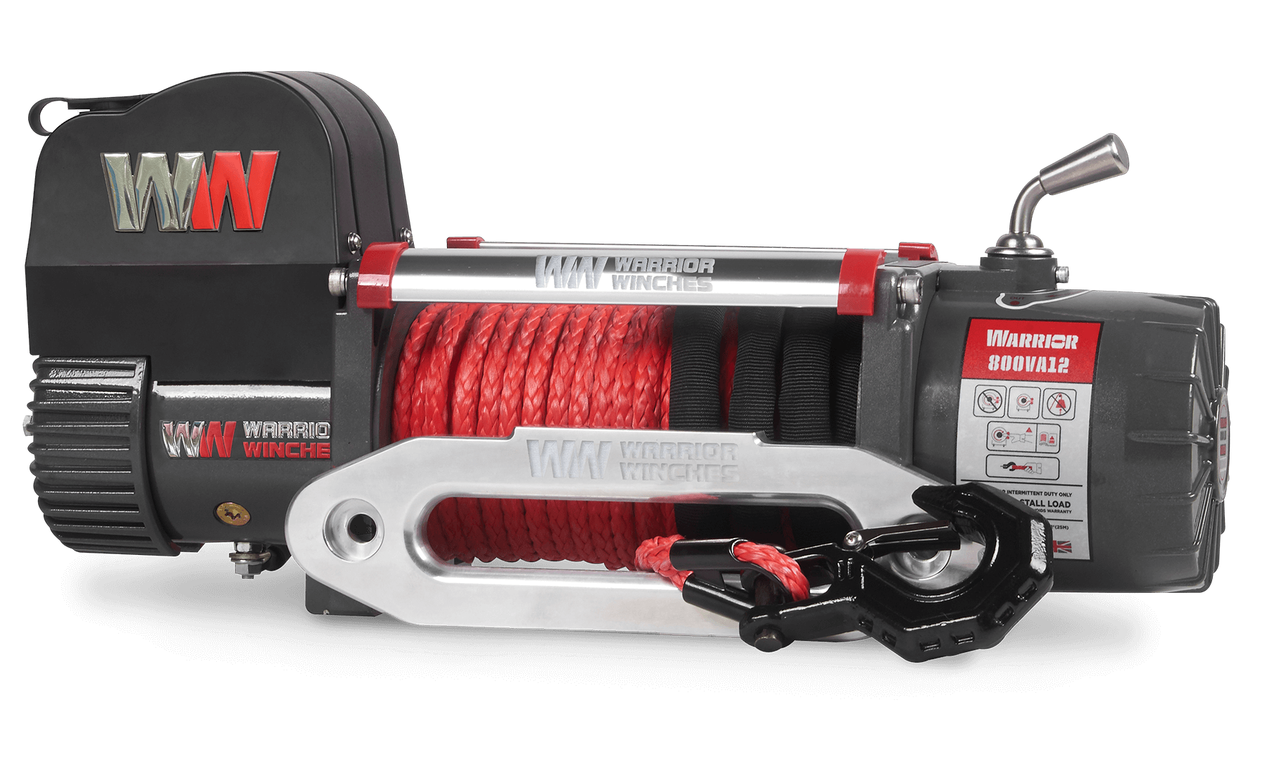 Samurai 8,000 LB 12V Electric Winch - Synthetic Rope | Powerful