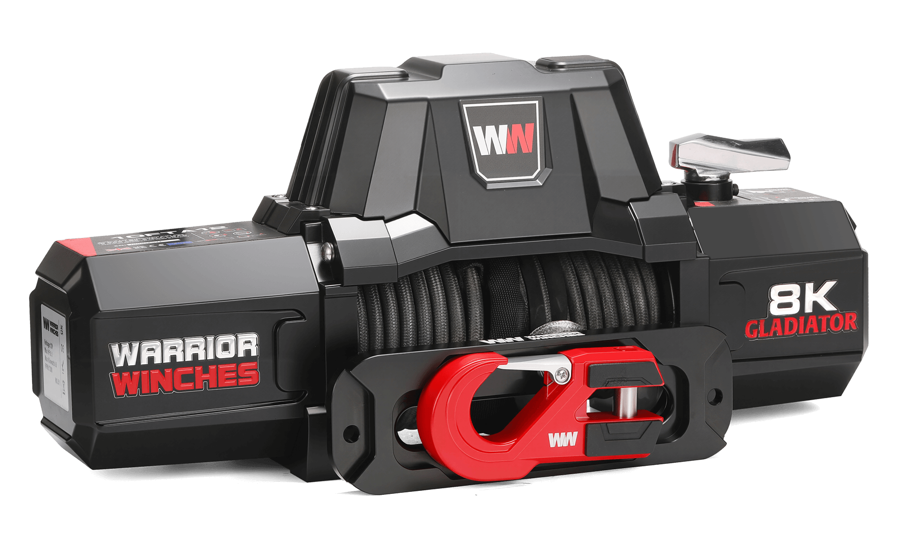 Gladiator V2 F-Type 8,000lb 12v Electric Winch - Synthetic Rope