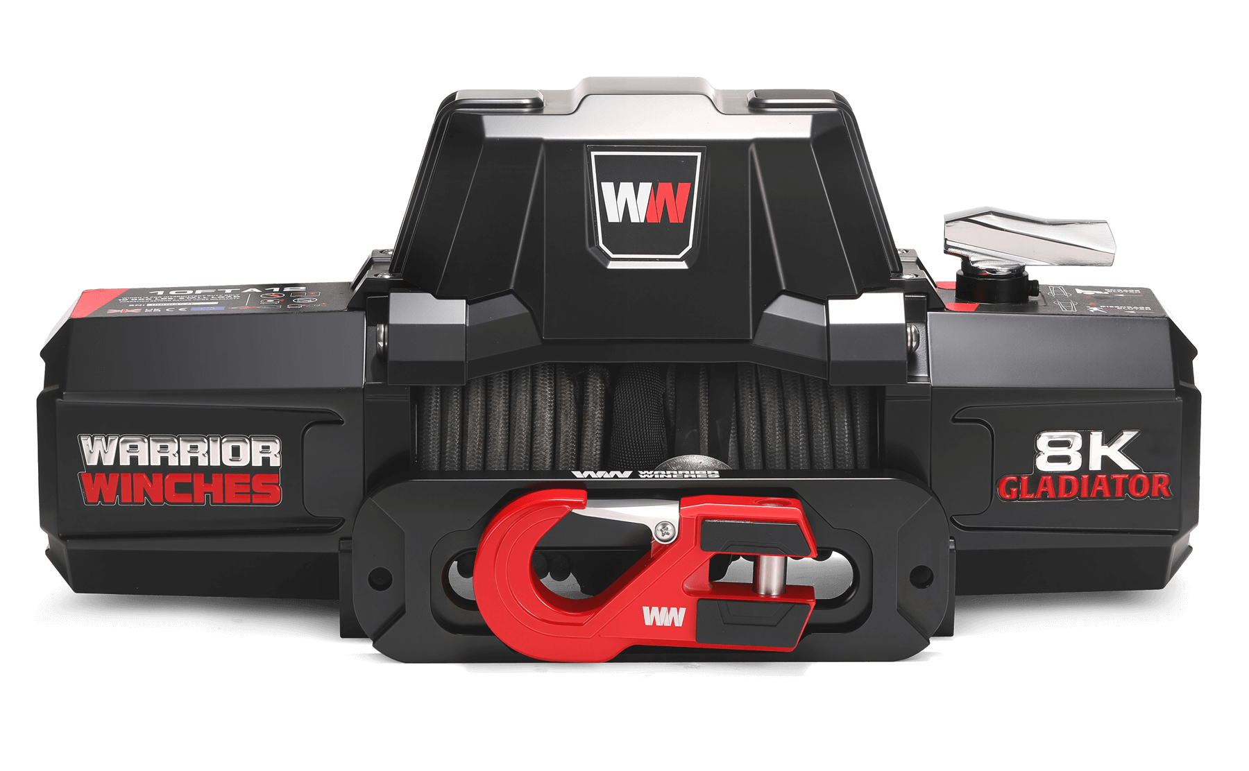 Gladiator V2 F-Type 8,000lb 12v Electric Winch - Synthetic Rope