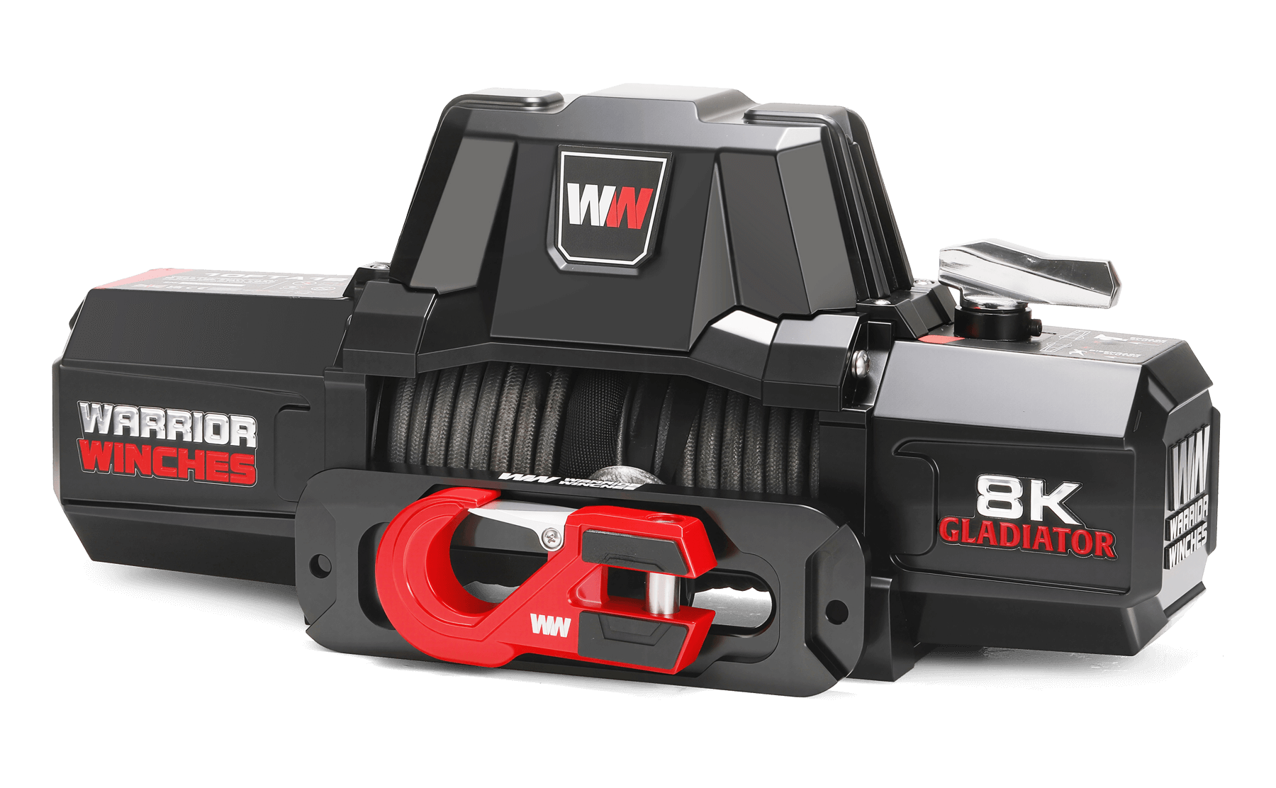 Gladiator V2 F-Type 8,000lb 12v Electric Winch - Synthetic Rope