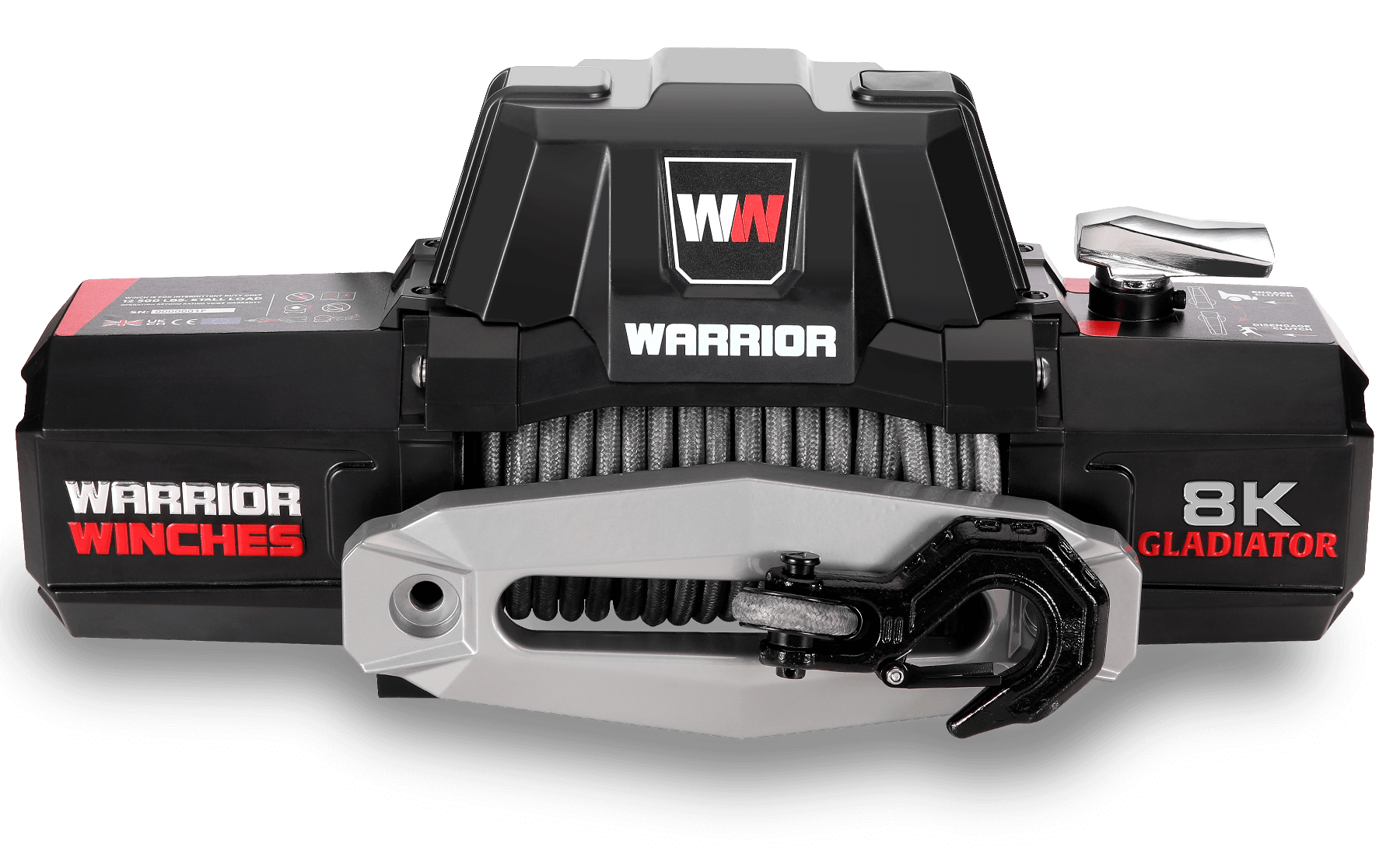 Gladiator F-Type 8,000 LB Electric Winch - Synthetic Rope | Powerful