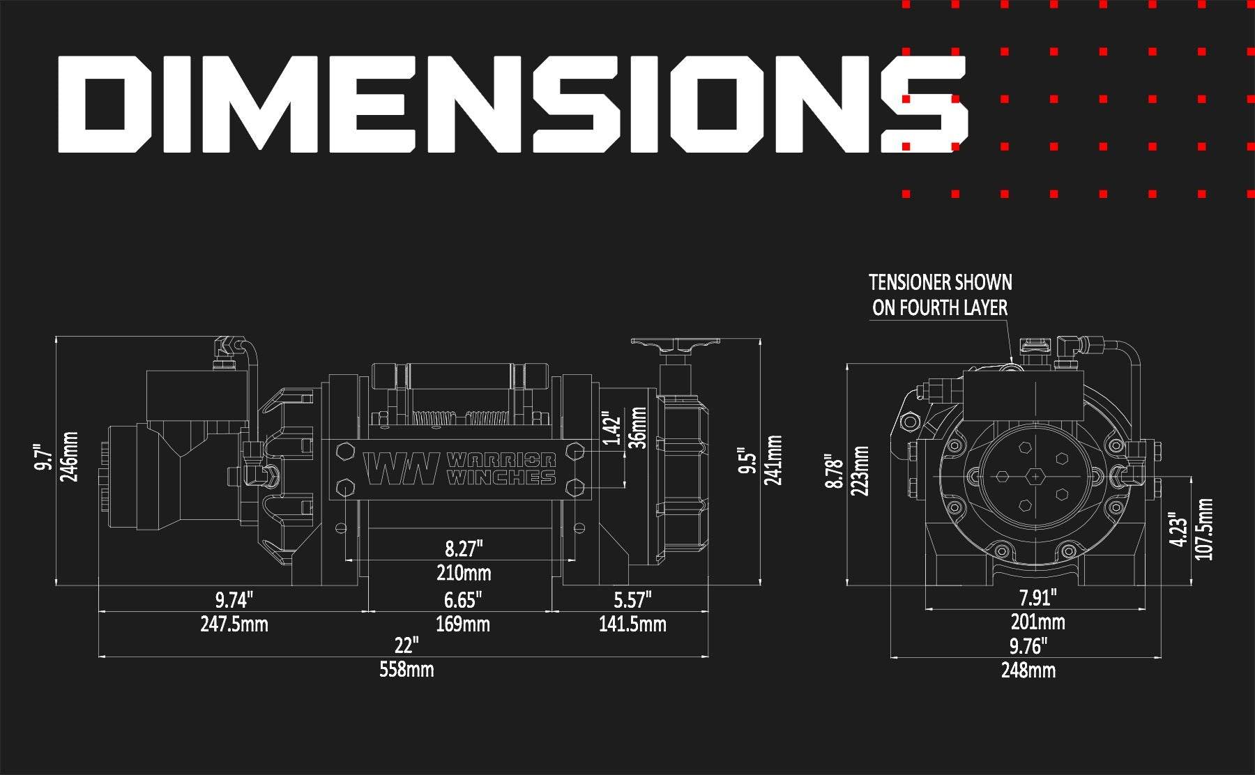 RV Series Hydraulic Winches - Max Industrial Performance
