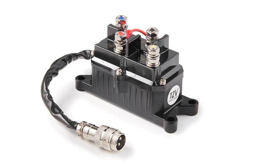 12V contactor for winches 2000lb to 4500lb with heavy-duty connections and cable for ATV use