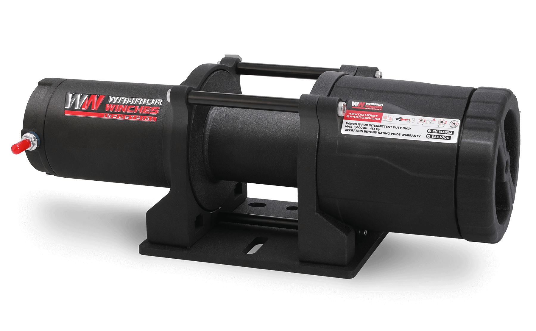 EH1000 Short Drum Industrial Hoist - Heavy Duty 12V Lifting Solution