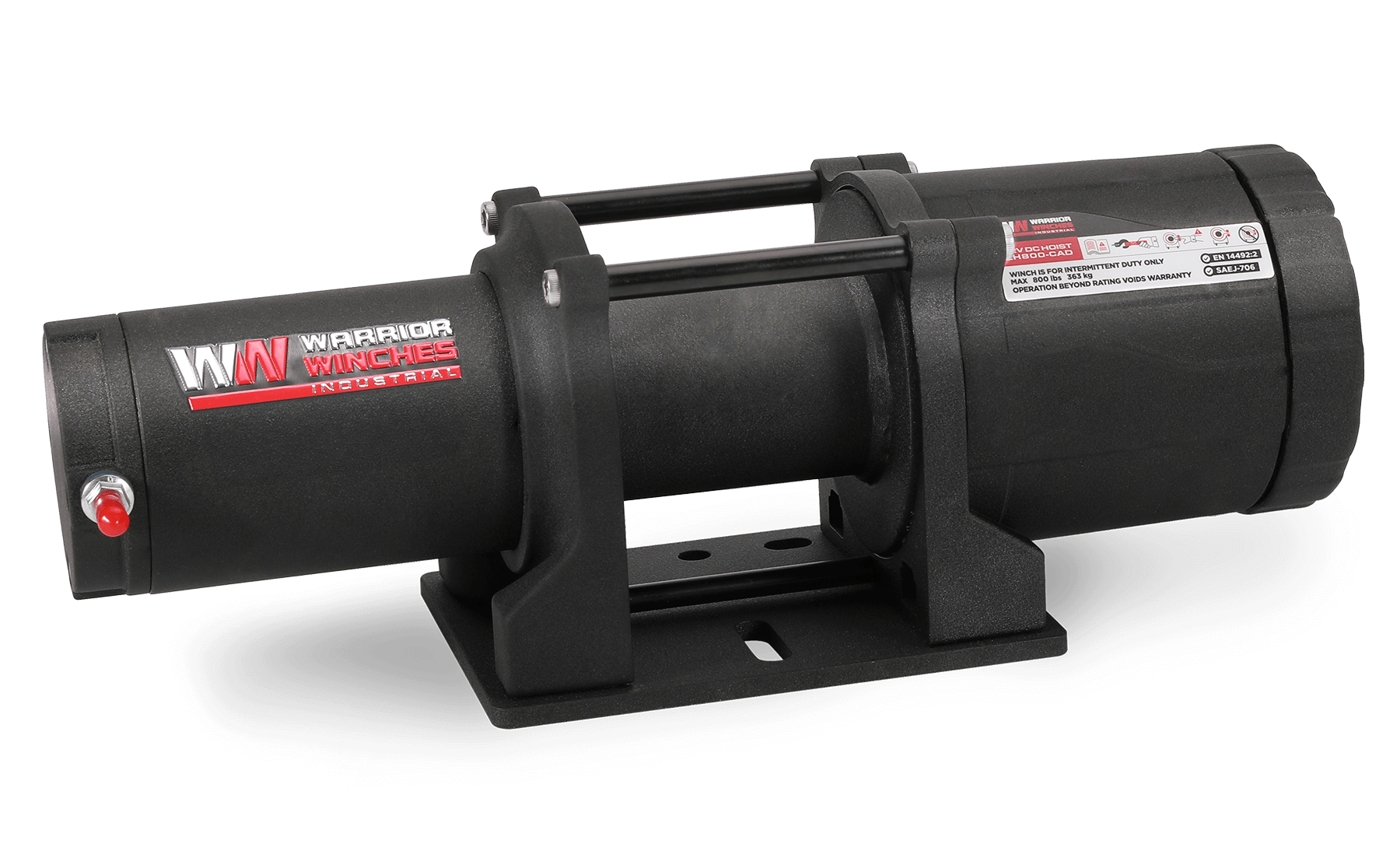 EH800 12v Industrial Hoist with metal planetary gear and 12V DC motor by Warrior Winches