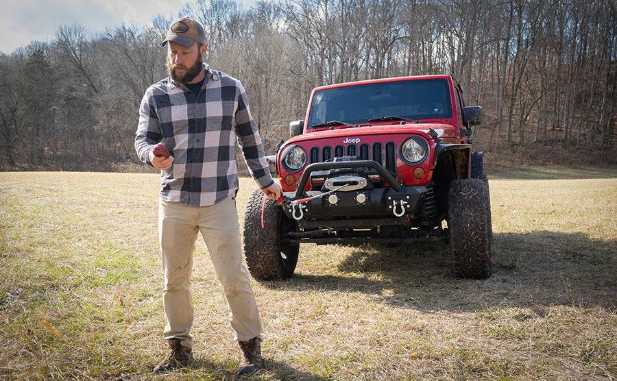 Gladiator F-Type 8,000 LB Electric Winch - Synthetic Rope | Powerful