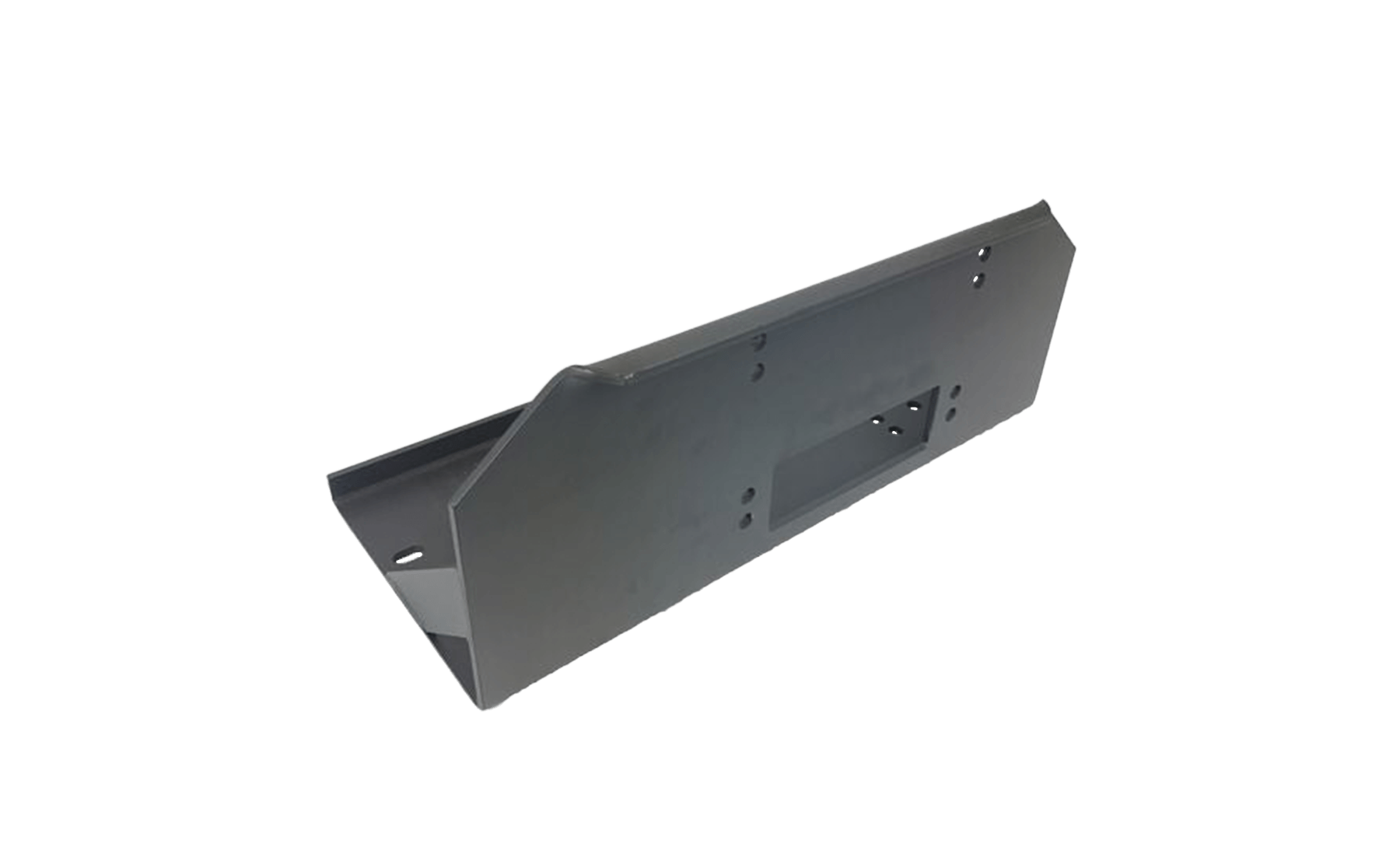 Heavy duty winch mounting plate for up to 22,000lb winches with black powdercoat finish