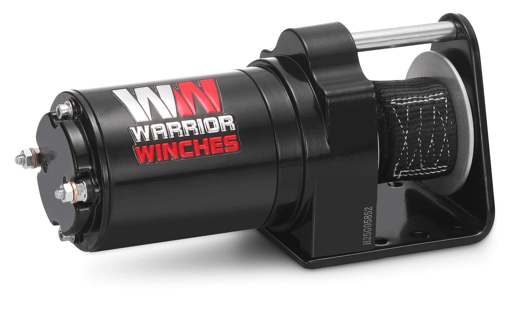 SP4000 Warrior 600lbs 12V electric snow plow winch with durable housing and heavy-duty strap