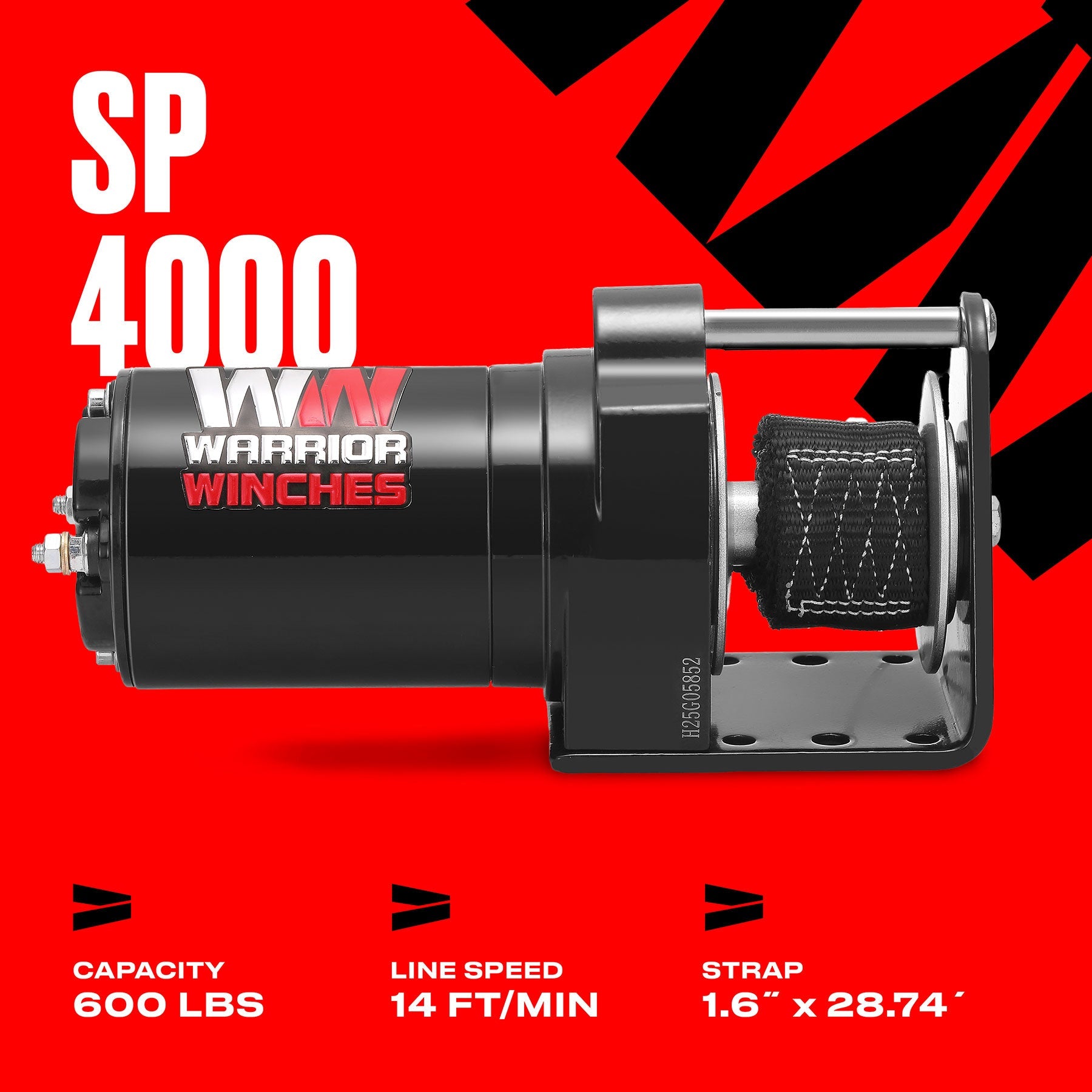 SP4000 600lbs Snow Plow 12V Electric WInch