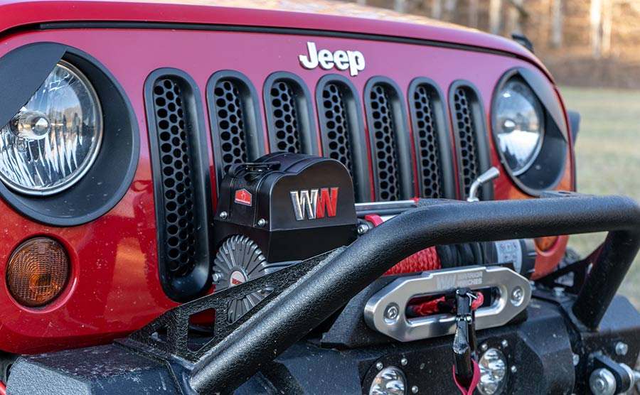 Samurai 8,000 LB 12V Electric Winch - Synthetic Rope | Powerful