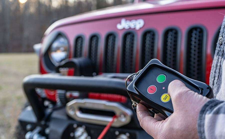 Samurai 8,000 LB, 12V Electric Winch - Synthetic Rope | Powerful