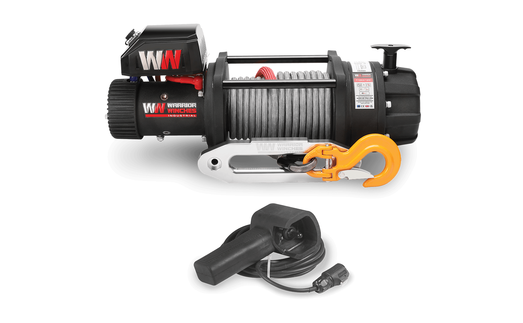 T1000 22000lb Electric Winch - 12v Synthetic Rope