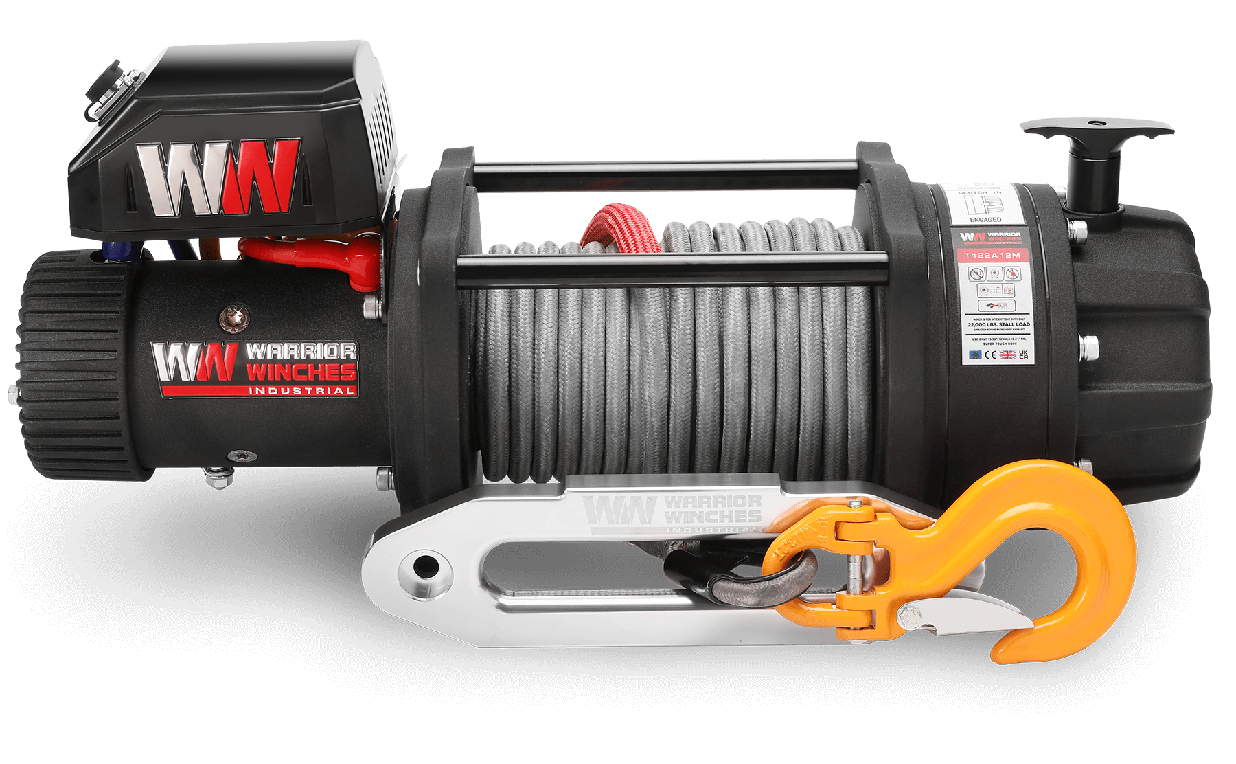 T1000 22,000lb Severe Duty 12v Electric Winch - Synthetic Rope