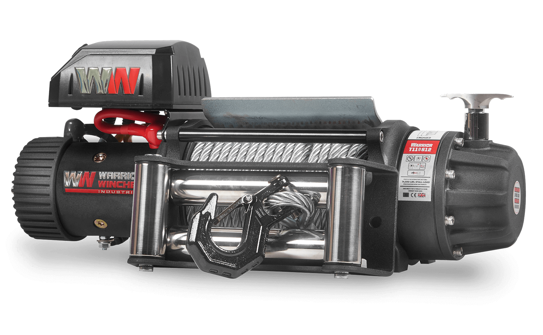 T1000 12,500 LB Severe Duty 12V Electric Winch - Steel Rope | Tough