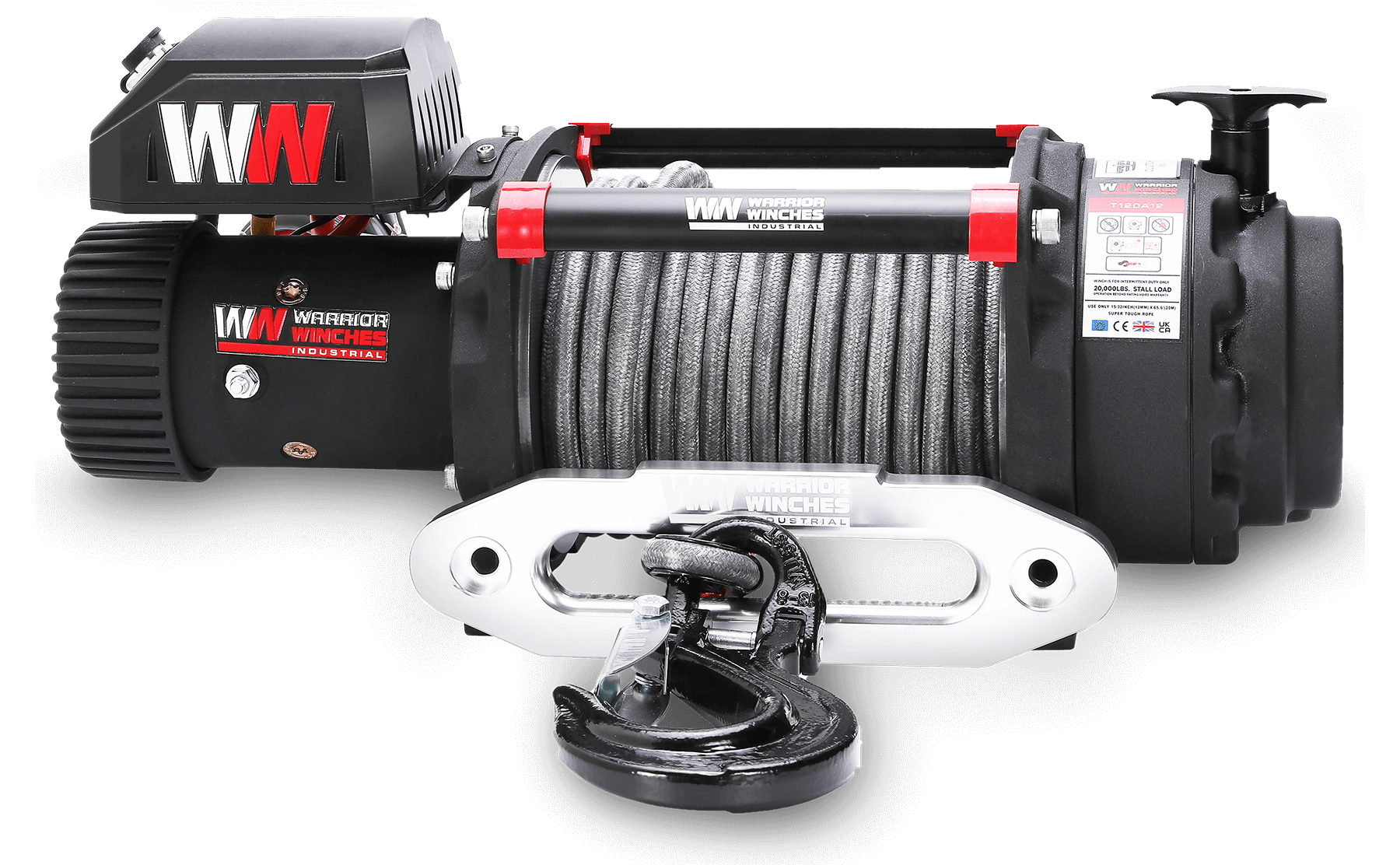 T1000 Severe Duty 18,000 LB Electric Winch - Heavy-Duty Synthetic Rope