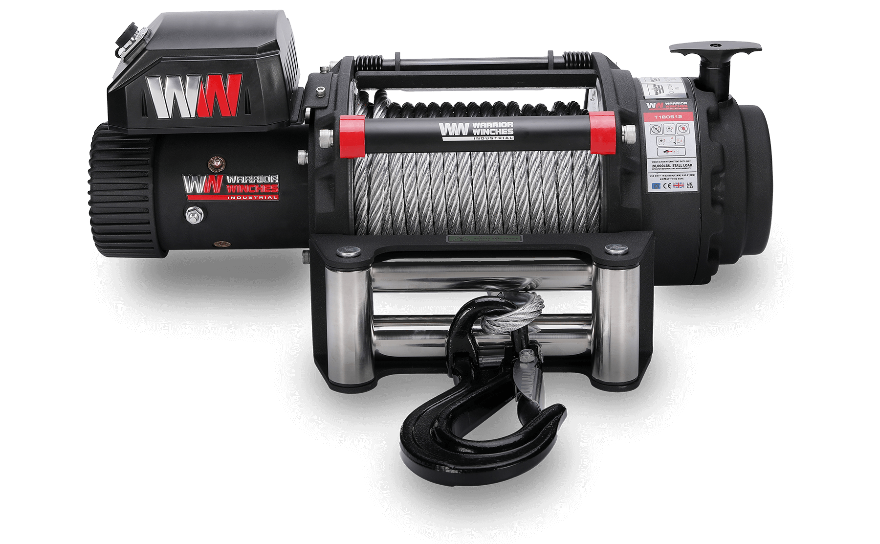 T1000 18,000 LB Severe Duty Electric Winch | Heavy Duty Steel Rope