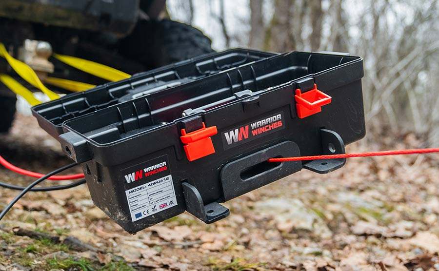 Trojan Portable Utility Winch - Heavy-Duty 4,000 LB, 12V Winch