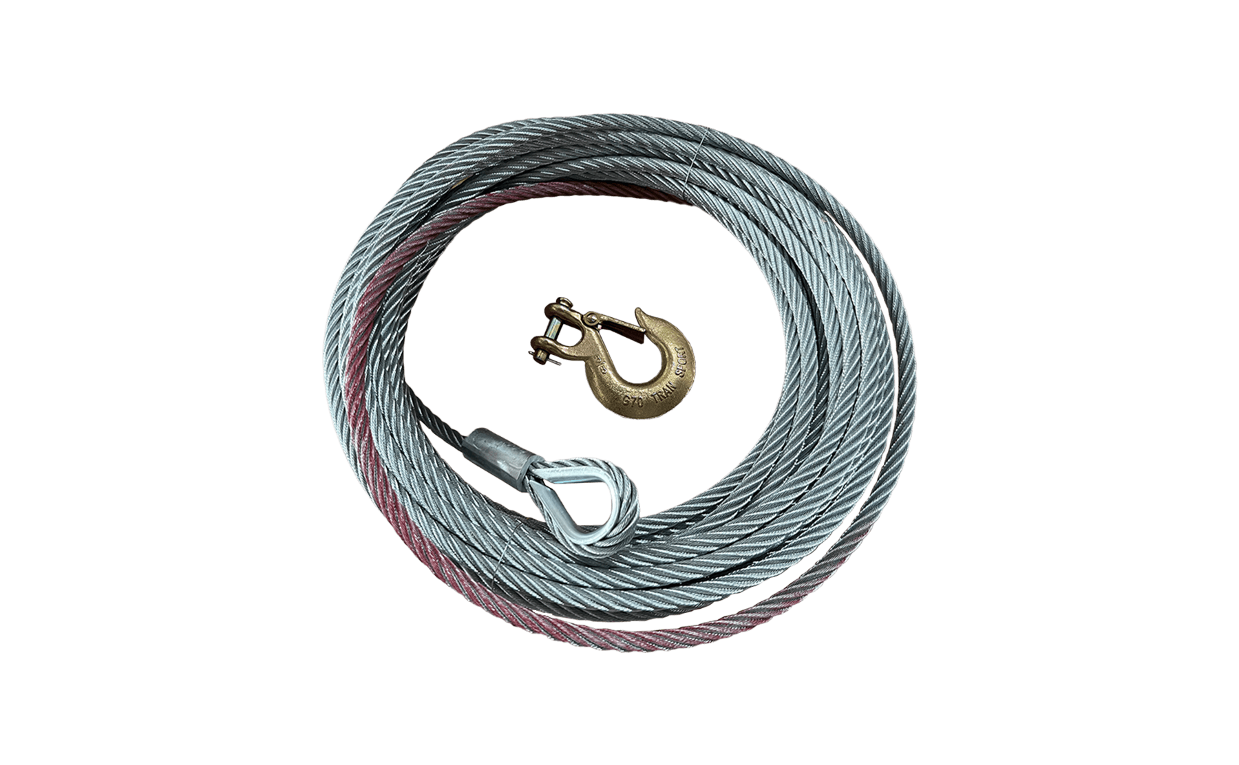 15/32 inch steel cable with hook 86.9 feet length
