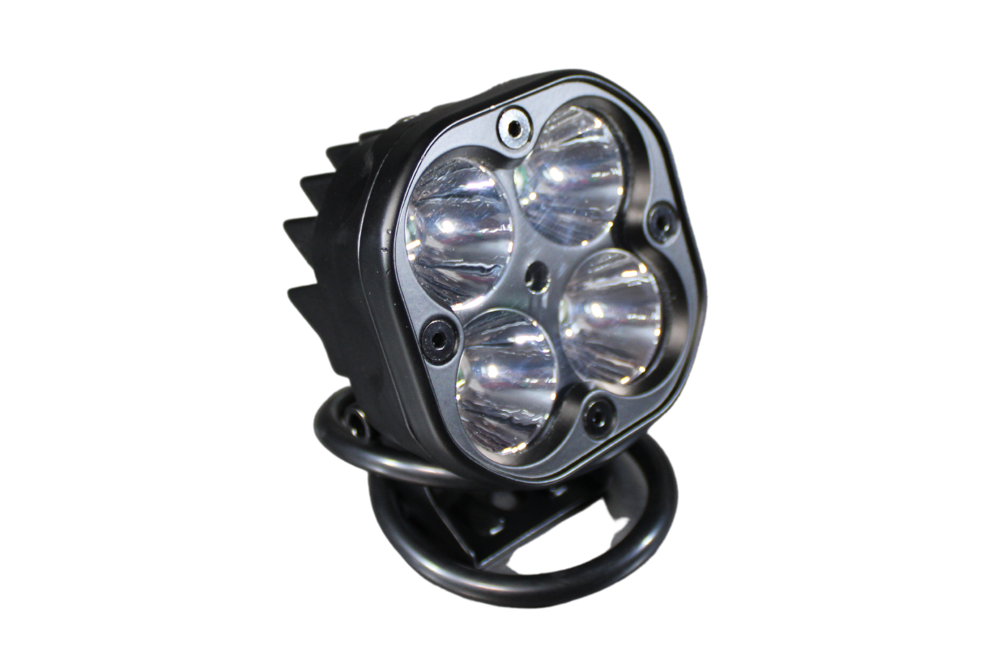 X Jr Mini LED Pod compact off-road light with four LED bulbs and universal mounting bracket