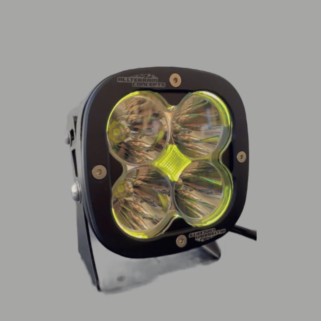 X Pro Race Series LED Pods black aluminum off-road light with RGB backlight and deep dish optics