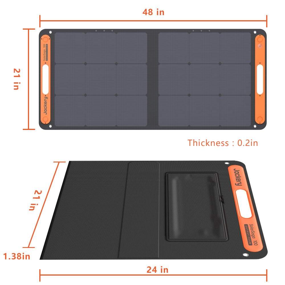 Foldable & Portable SolarSaga 100W - Compact & Efficient Solar Panel
