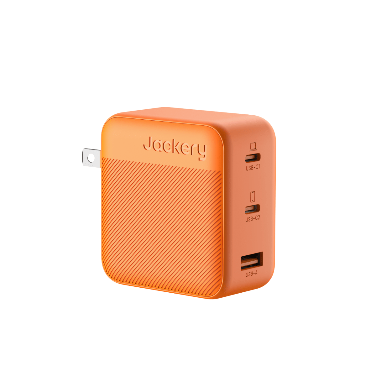Jackery 102W GaN 3-port fast charger with dual USB-C ports and compact eco-friendly design