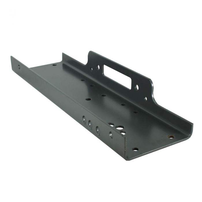 Metal winch mounting plate with fairlead locator holes for Warrior Samurai Short Drum Winches 9500SD series