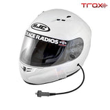 PCI HJC CS-R3 DOT Helmet - White Trax Wired and Air