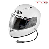 PCI HJC CS-R3 DOT Helmet - White Trax Wired
