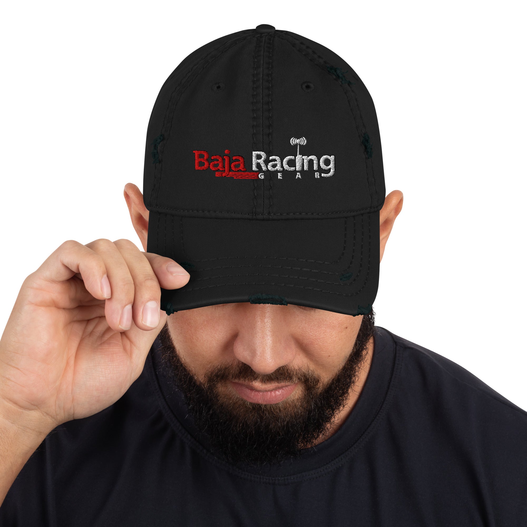 Baja Racing Gear Distressed Dad Hat