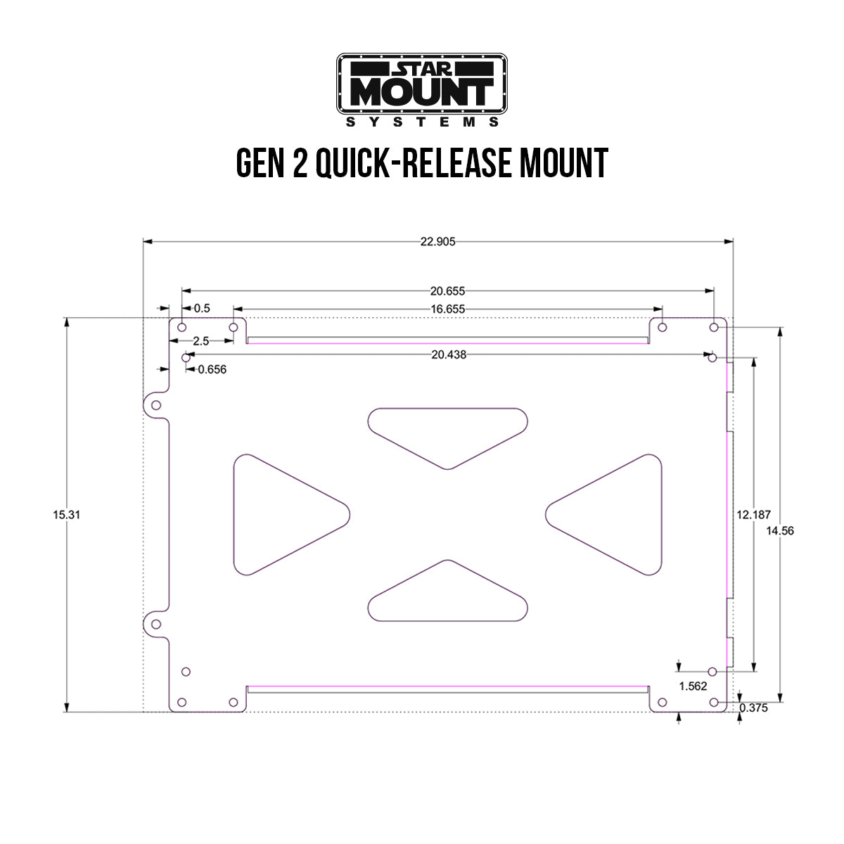 Extra bottom base plate Rectangle Quick Release Mount