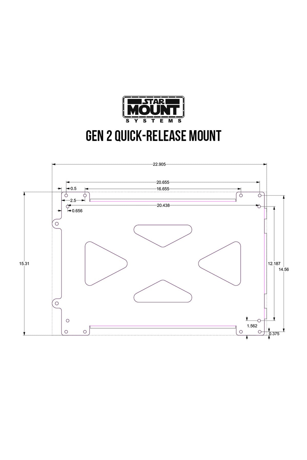 Quick Release Mount for Gen 2 Star-Mount