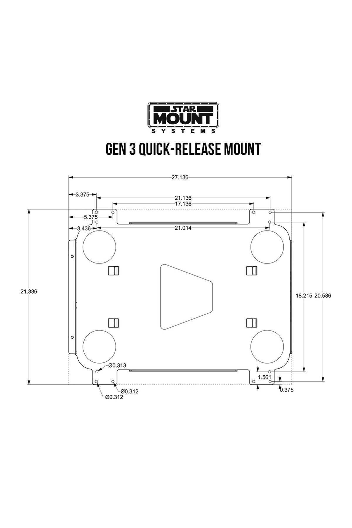 Star-Mount Voyager Mount for Gen 3 Starlink