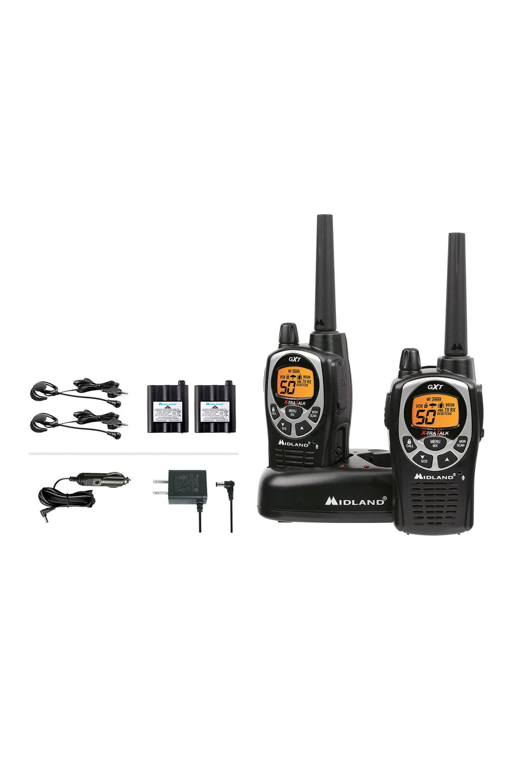 Midland GXT1000 Hand Held Radio (2 Pack) - GMRS
