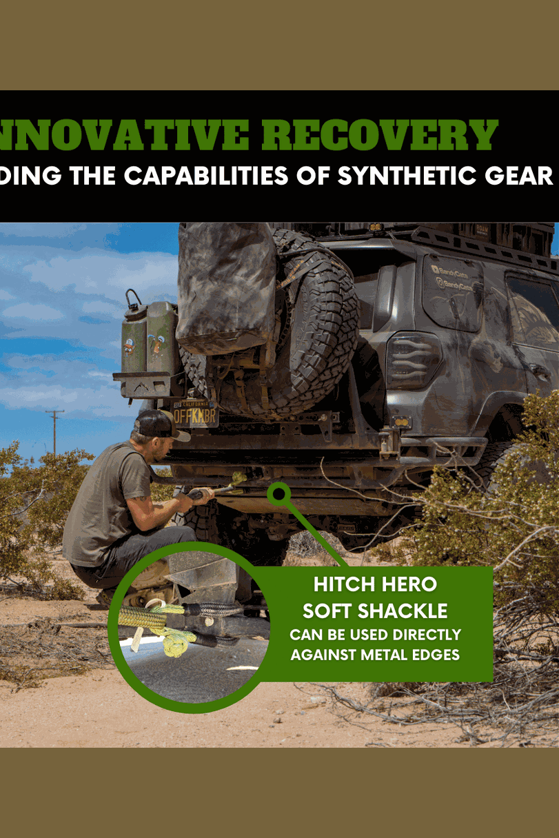 Titan Recovery Kit demonstration with Hitch Hero soft shackle usage against metal edges.