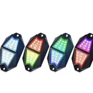 D2D RGB Rock Light Kit with multi-color LEDs for SXS and UTV off-road vehicles