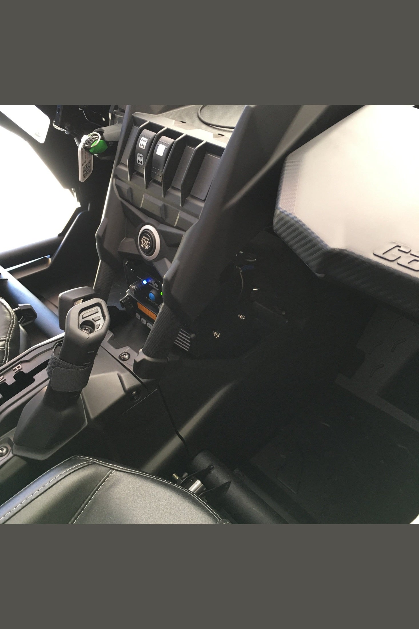 PCI Can Am X3 Console Bracket Installed