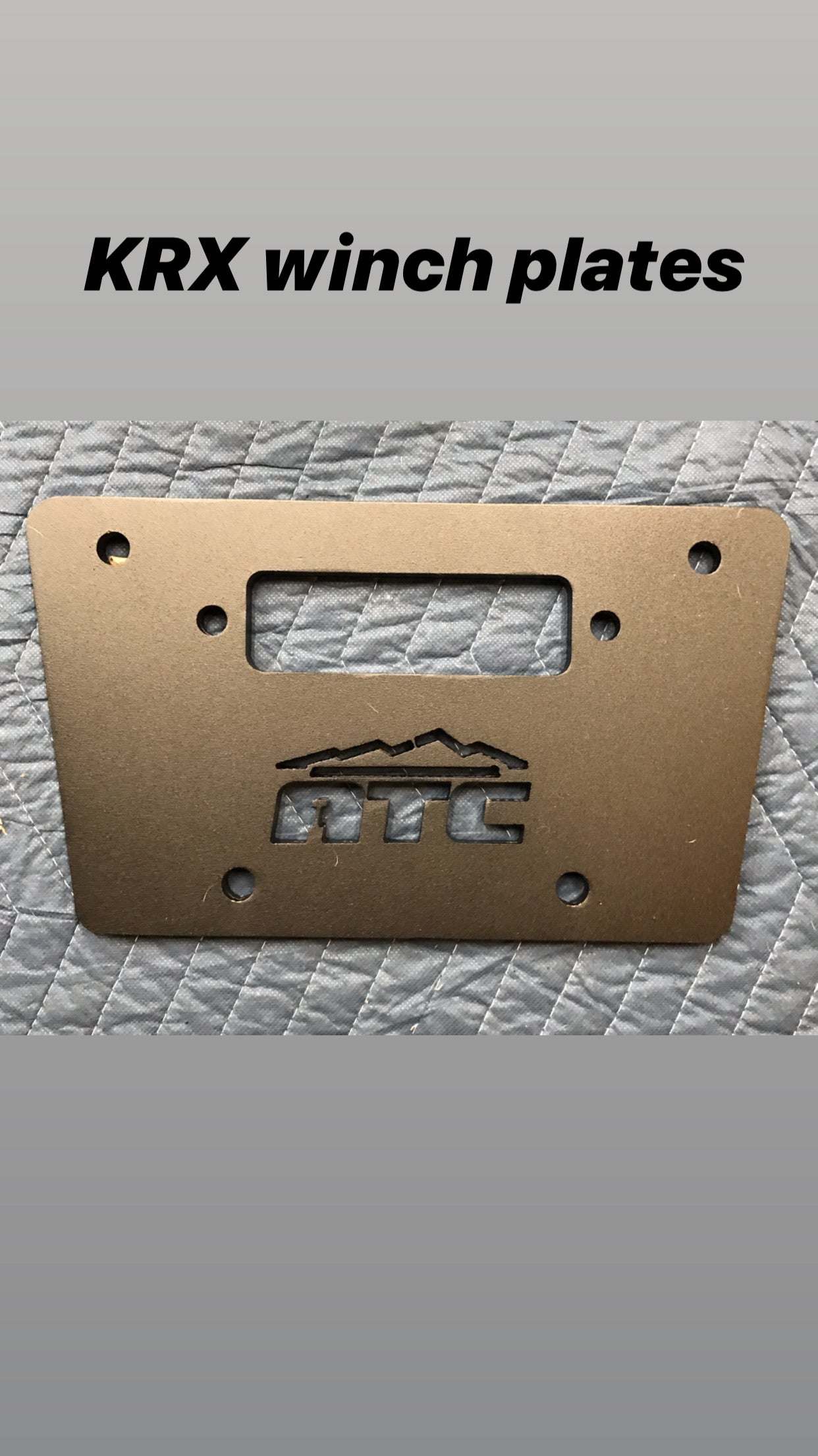 KRX Winch Plate for KRX 1000 - Durable Front Mount with Hardware