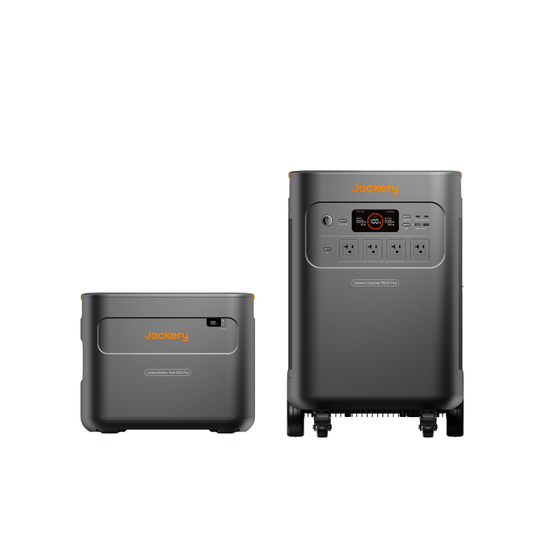 Jackery Explorer 5000 Plus portable power station with high capacity and solar charging capability