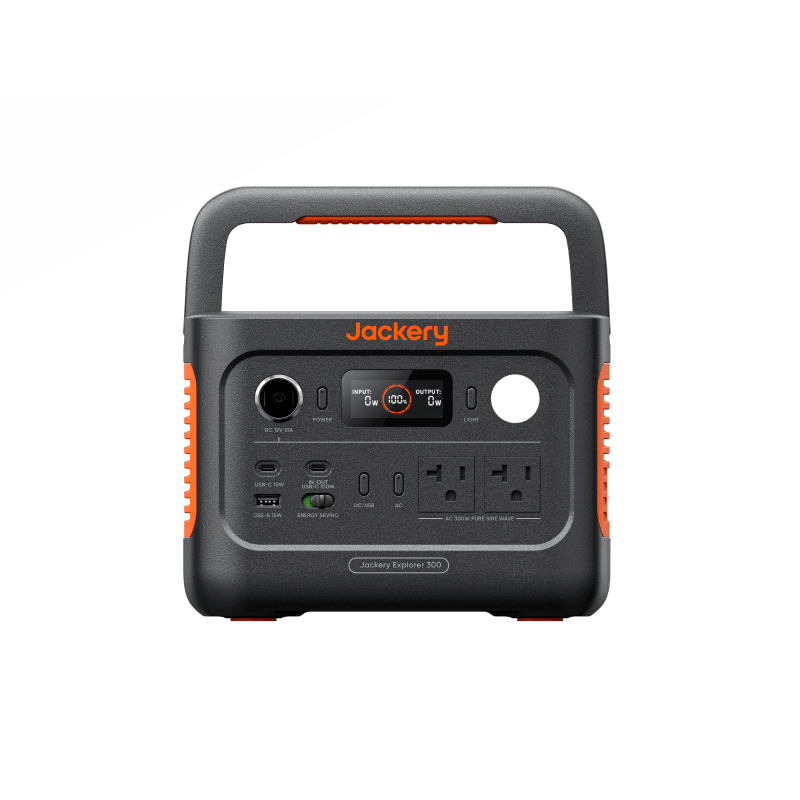 Jackery Portable Power Station Explorer 300 v2 compact lightweight outdoor power station with multiple ports and fast charging capability