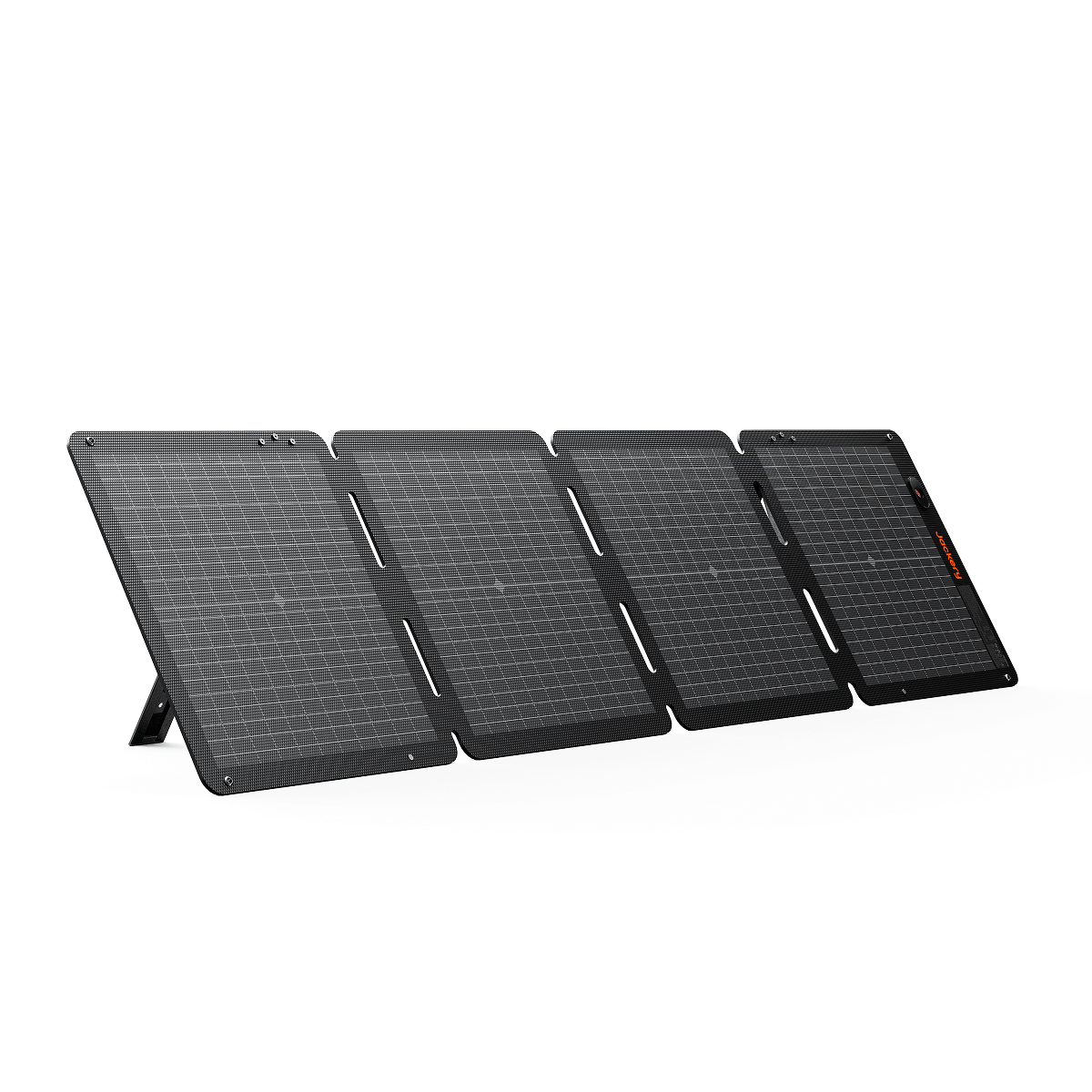Jackery SolarSaga 100 Air ultra-light portable solar panel with bifacial efficiency, waterproof design, and multi-device charging ports for outdoor use