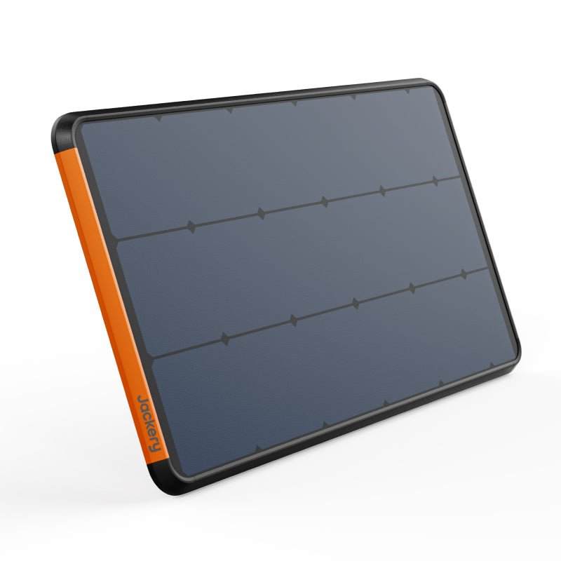 Jackery SolarSaga 100 Prime solar panel with flexible unshaded design and Z bracket kit for camping and emergency power