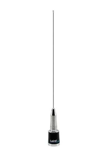 Laird 1/4 Wave Base Loaded Antenna with Spring: VHF/UHF 132-525 MHz, NMO Connector, Cut Chart, Mounting Instructions
