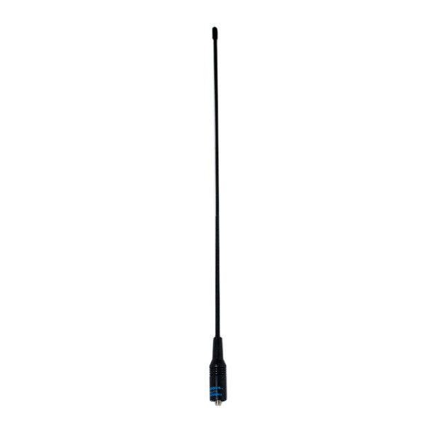 BaoFeng Long Antenna attached to a BaoFeng UV-5R radio for enhanced communication range