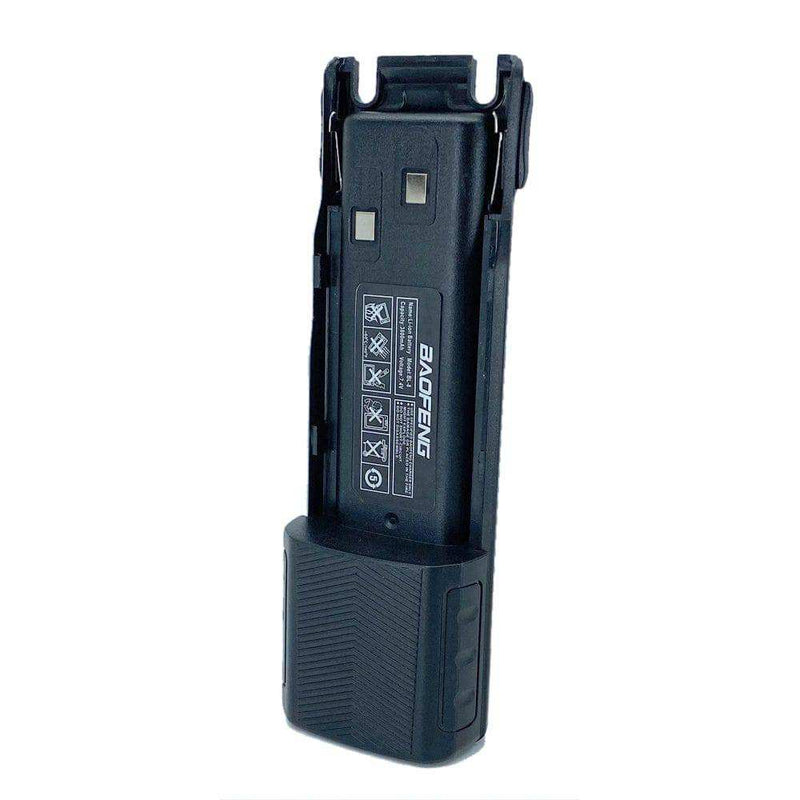 Baofeng UV-82 walkie-talkie with extended battery pack