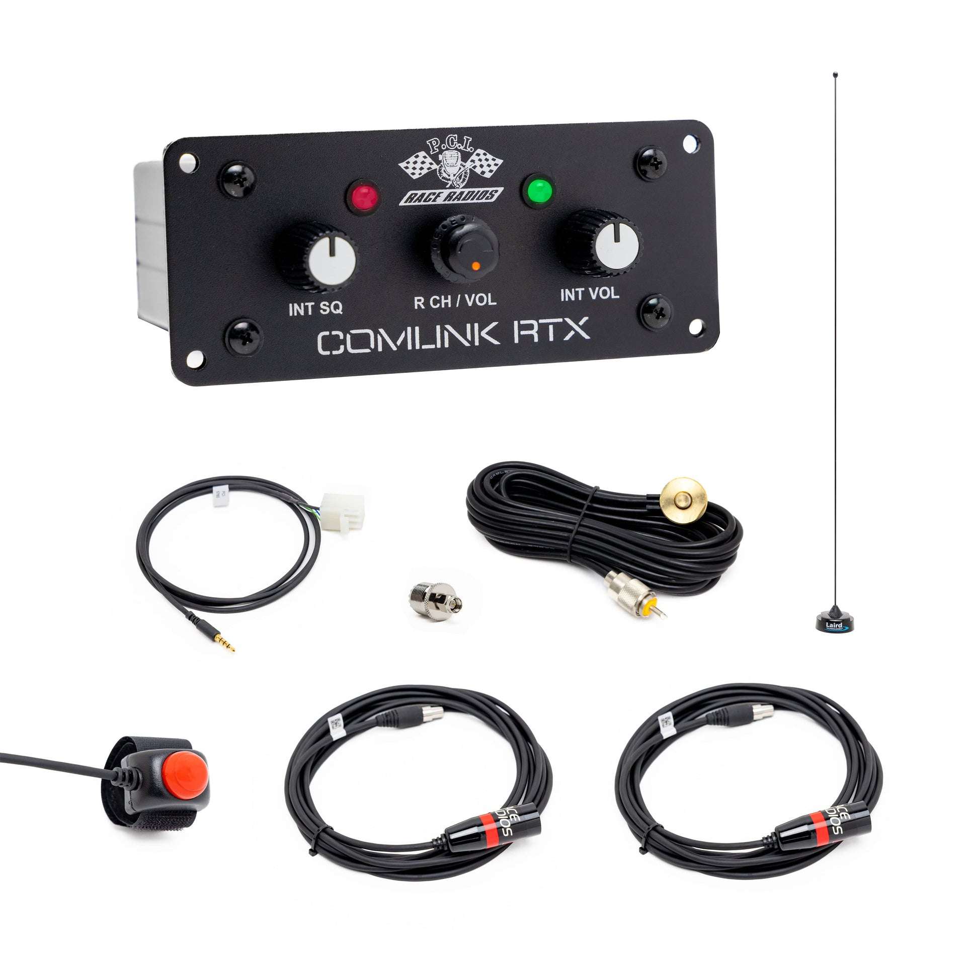 Comlink RTX Package all-in-one intercom and two-way radio for in-car communication with music and push-to-talk button