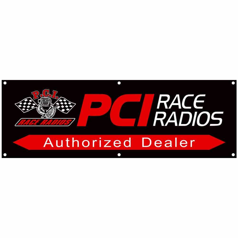PCI Authorized Dealer 2x6 banner displayed in store promoting PCI line